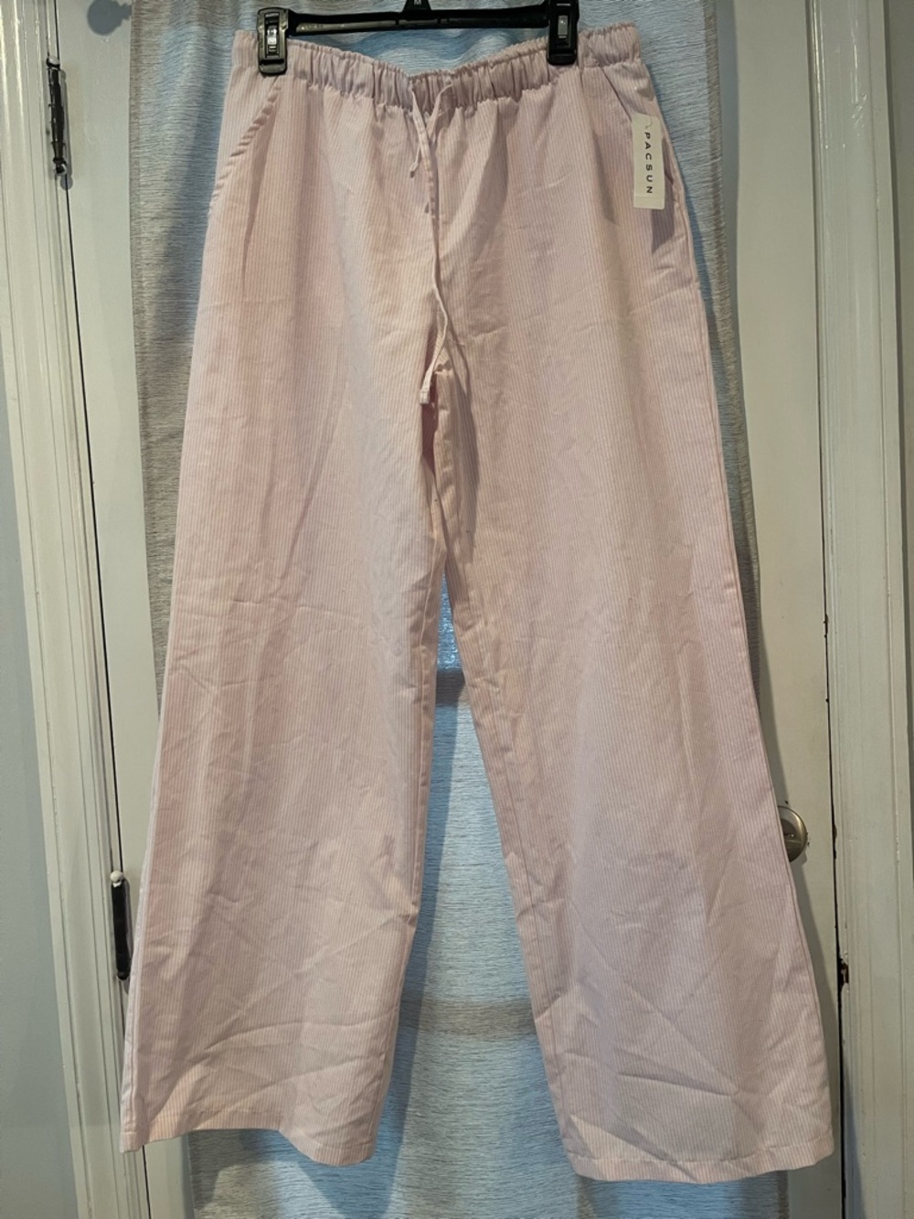 Light Pink Wide Leg Linen Pants